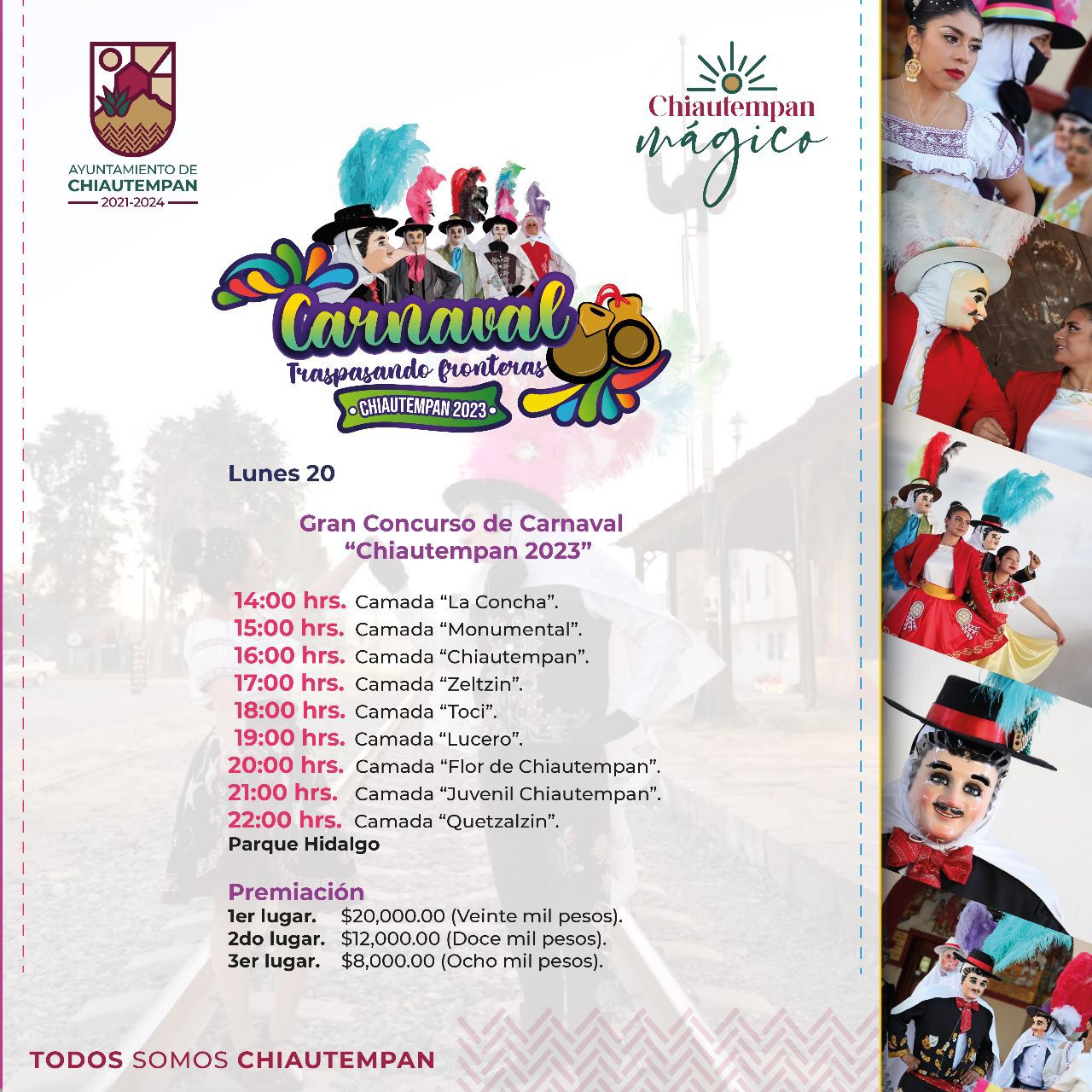 Hoy 20 de febrero, Gran Concurso de Camadas del Carnaval Chiautempan 2023